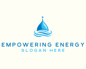 Water Flow Droplet logo design