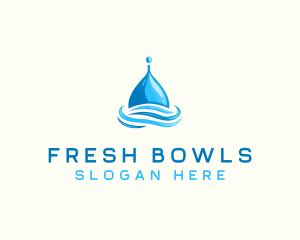 Water Flow Droplet logo design