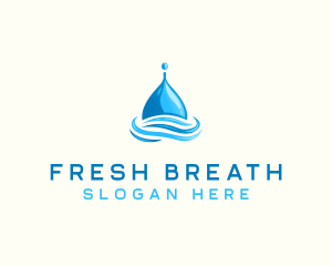 Water Flow Droplet logo design