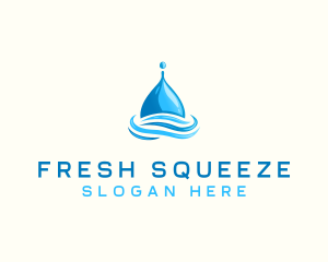 Water Flow Droplet logo design