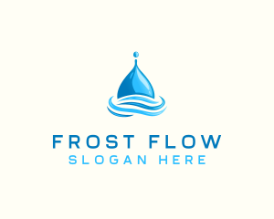 Water Flow Droplet logo design