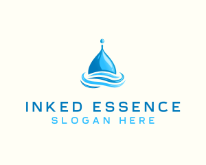 Water Flow Droplet logo design