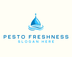 Water Flow Droplet logo design