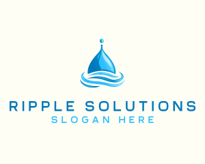 Water Flow Droplet logo