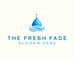 Water Flow Droplet logo design