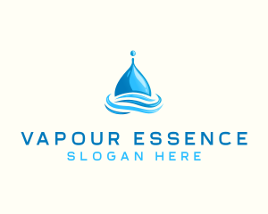 Water Flow Droplet logo design