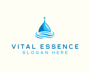 Water Flow Droplet logo design