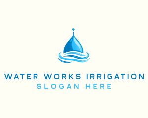 Water Flow Droplet logo design