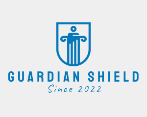 Shield Pillar Protection  logo design