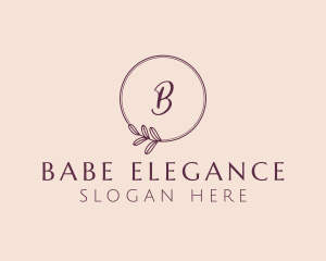 Glamorous Feminine Leaf logo design