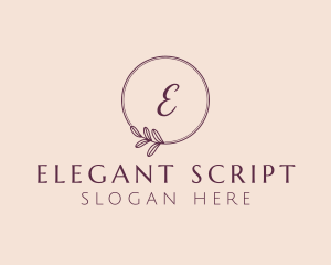 Glamorous Feminine Leaf logo design