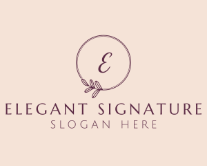 Glamorous Feminine Leaf logo design