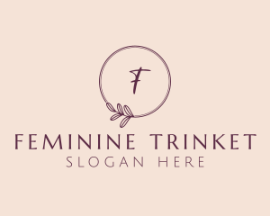 Glamorous Feminine Leaf logo design