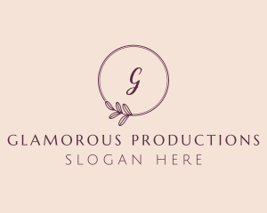 Glamorous Feminine Leaf logo