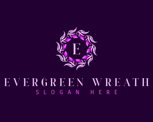 Floral Wreath Flower logo design