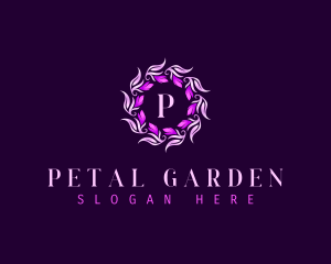 Floral Wreath Flower logo design