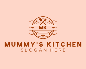 Pizza Kitchen Cutlery logo design