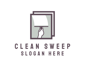 Window Cleaning Wiper  logo design