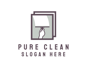 Window Cleaning Wiper  logo design