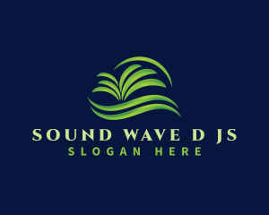 Organic Leaves Wave logo design