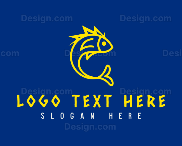 Electric Yellow Fin Fish Logo