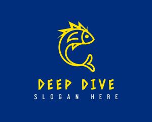 Electric Yellow Fin Fish logo design