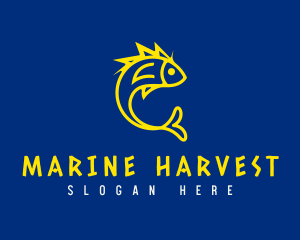 Electric Yellow Fin Fish logo design