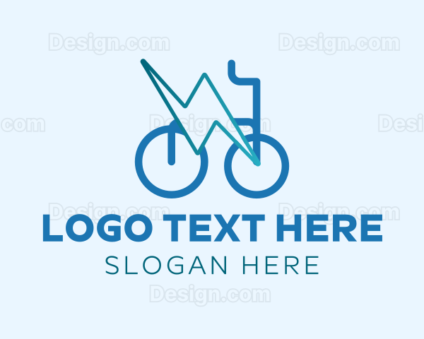 Blue Electric Bike Logo