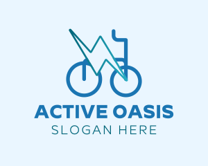 Blue Electric Bike logo design