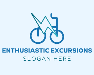 Blue Electric Bike logo design