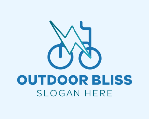 Blue Electric Bike logo design