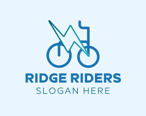 Blue Electric Bike logo design