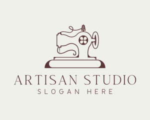 Traditional Sewing Machine logo design