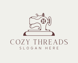 Traditional Sewing Machine logo design