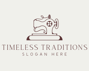 Traditional Sewing Machine logo design