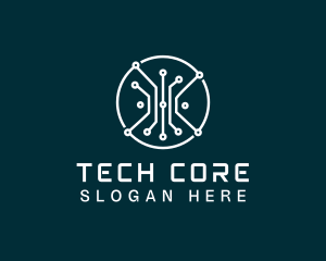 Tech Cyber Circuit logo design