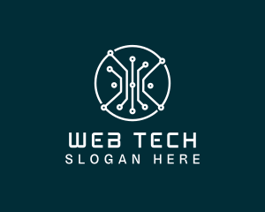 Tech Cyber Circuit logo design