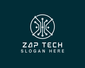 Tech Cyber Circuit logo design