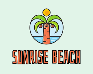 Beach Coconut Tree logo design