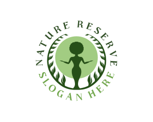 Natural Woman Afro logo design