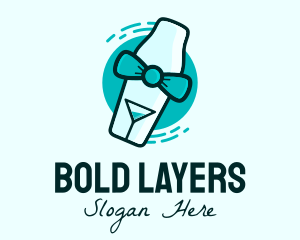 Bow Tie Cocktail Shaker logo design