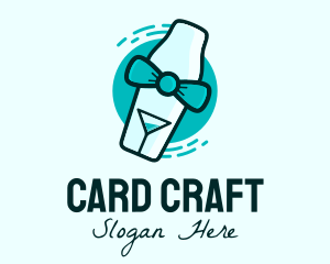 Bow Tie Cocktail Shaker logo design