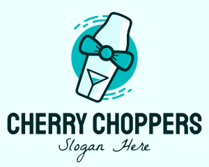 Bow Tie Cocktail Shaker logo design