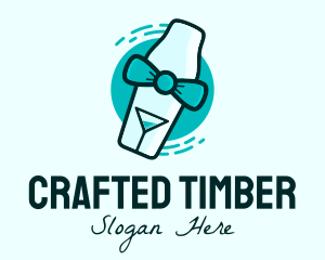 Bow Tie Cocktail Shaker logo design