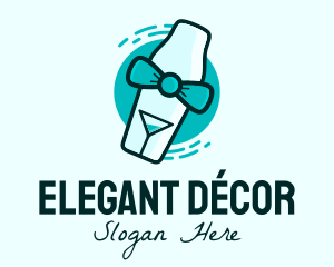 Bow Tie Cocktail Shaker logo design