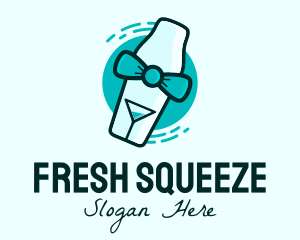 Bow Tie Cocktail Shaker logo design