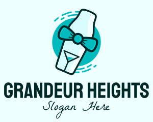 Bow Tie Cocktail Shaker logo design