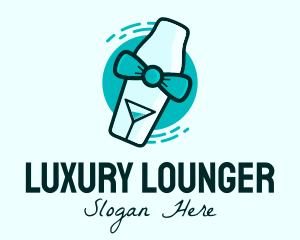 Bow Tie Cocktail Shaker logo design