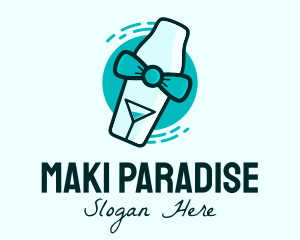 Bow Tie Cocktail Shaker logo design