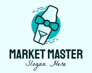 Bow Tie Cocktail Shaker logo design